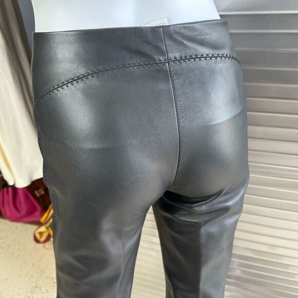 Versus by Versace Leather Slim Pants 24/38 Made in Italy XS - Picture 13 of 15